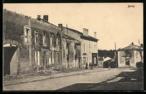 AK Jarny, zerstörtes Cafe und Restaurant