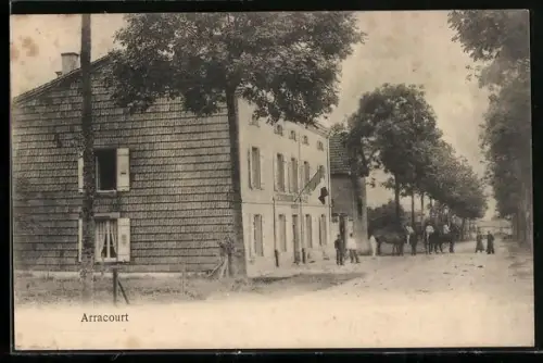 AK Arracourt, Une rue