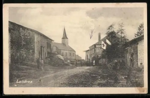 AK Landres, Vue partielle avec l`église