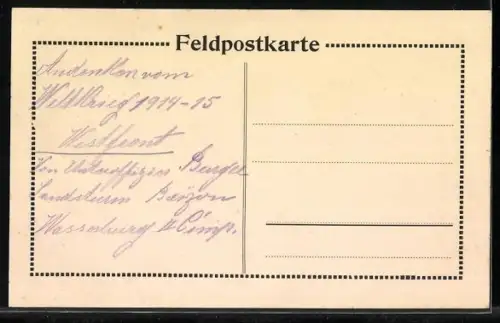 AK Les trois maison, Zerschossene Häuser