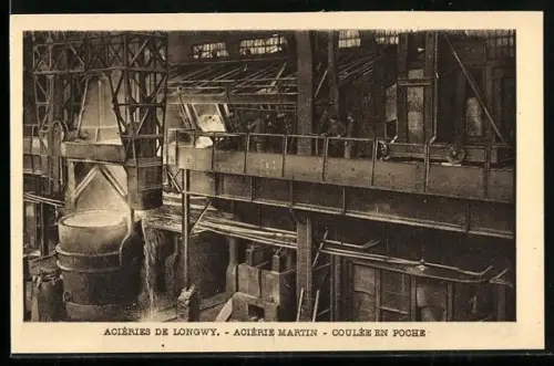 AK Longwy, Aciérie Martin, coulée en poche