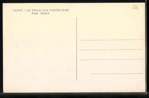 AK Nancy, La ville aux portes d`or, point central