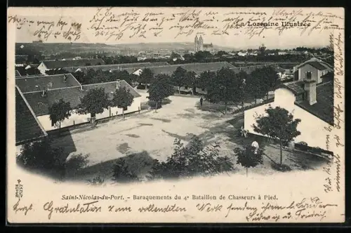AK Saint-Nicolas-du-Port, Baraquements du 4e Bataillon de Chasseurs à Pied