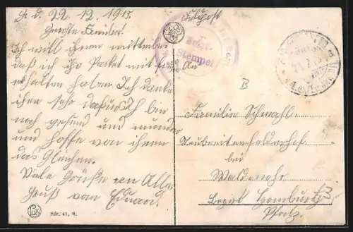 AK La Bassee, Route de Lens