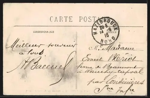 AK Hazebrouck, Portrait et Maison de M. l`Abbé Lemire