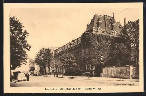 AK Lille, Boulevard Louis XIV., Institut Pasteur