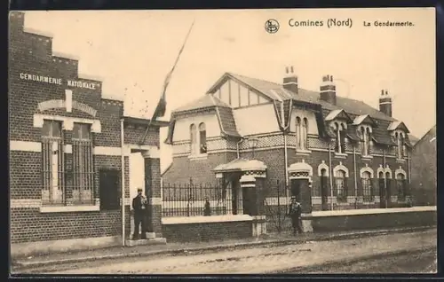 AK Comines, La Gendarmerie mit Wache