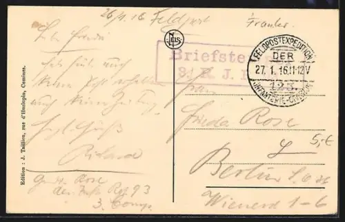 AK Comines, La Gendarmerie mit Wache