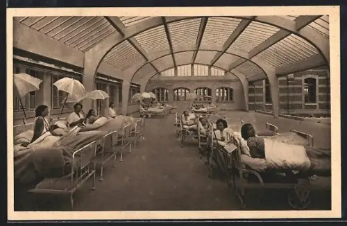 AK Zuydcoote /Nord, Sanatorium National Vancauwenberghe, Sous la Galerie