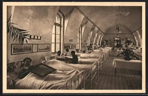 AK Zuydcoote /Nord, Sanatorium National Vancauwenberghe, Une Salle de Jeunes Gens