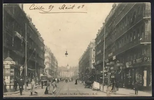 AK Lille, La Rue Faidherbe