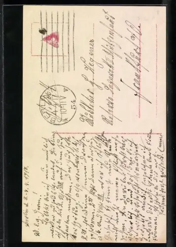 Foto-AK Amag, Mignon faltet die Hände zum Gebet