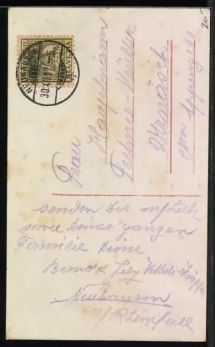 Foto-AK Amag Nr. 62053/4: Fräulein trinkt Sekt vor Standuhr, Neujahrsgruss