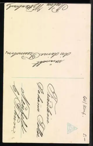 Foto-AK Amag Nr. 63081/3: Pfarrer gibt Mädchen die Hand, Glückwunsch zur Konfirmation