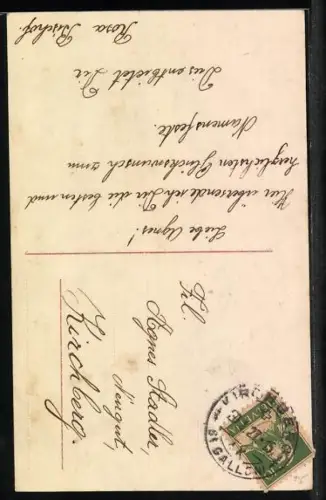 Foto-AK Amag Nr. 63386/2: Kleines Junge mit Blumenkorb