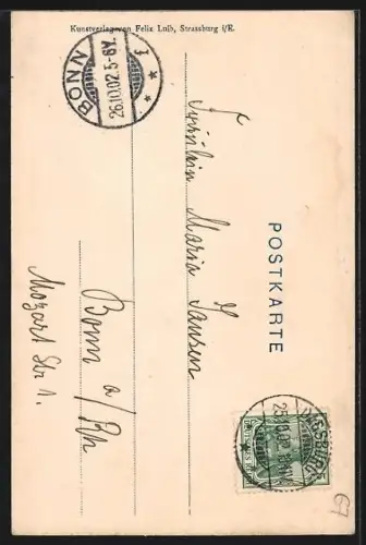 Lithographie Alt-Strassburg, Alter Holzmarkt 1760, Wappen