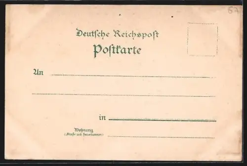 Lithographie Wörth, Denkmal des 2. hessischen Infanterie-Regiments Nr. 82