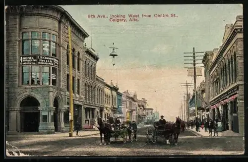 AK Calgary, Alta., 8th Ave., looking West from Centre St.