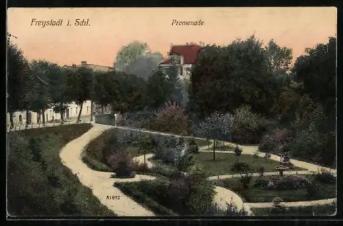 AK Freystadt i. Schl., Promenade