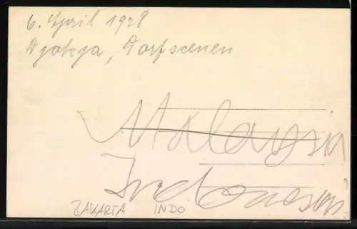 AK Jakarta, Strassenpartie mit Einheimischen 1928