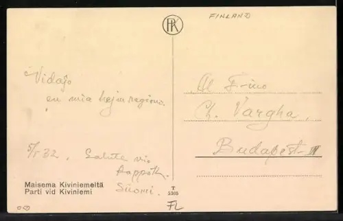 AK Maisema Kiviniemeltä, Parti vid Kiviniemi