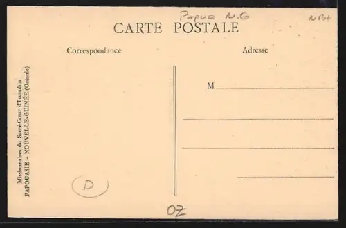 AK Arapokina, L`Entrée en Nouvelle-Guinée, Boote am Ufer