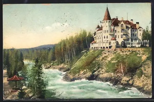 AK Imatra, Panorama mit Schloss