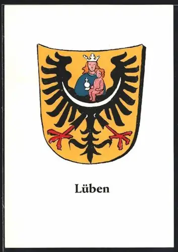 Künstler-AK Lüben, Stadtwappen