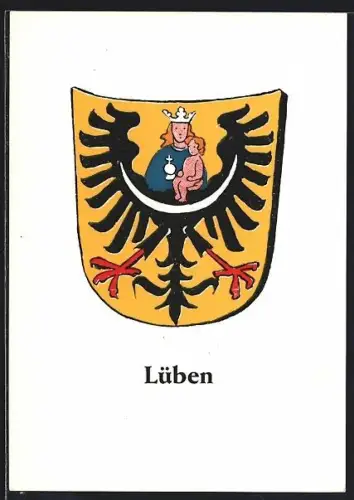 Künstler-AK Lüben, Stadtwappen