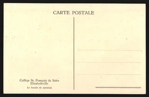 AK Elisabethville, Collège St. Francois de Sales, Le bassin de natation