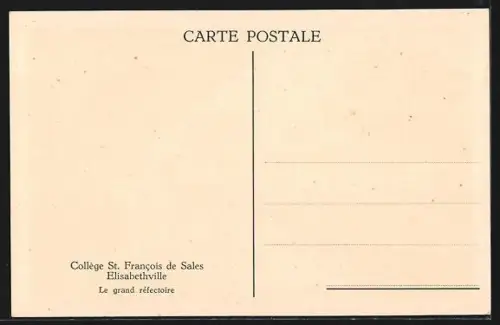 AK Elisabethville, Collège St. Francois de Sales, Le grand réfectoire