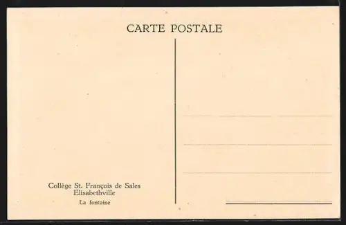 AK Elisabethville, Collège St. Francois de Sales, La fontaine