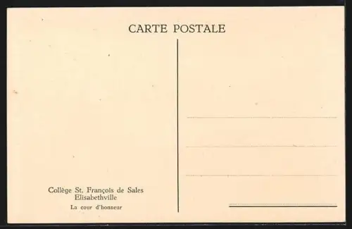 AK Elisabethville, Collège St. Francois de Sales, La cour d`honneur