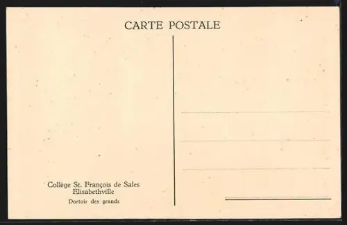 AK Elisabethville, Collège St. Francois de Sales, Dortoir des grands