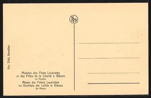 AK Bikoro, Mission des Pères Lazaristes et des Filles de la Charité, La Mission