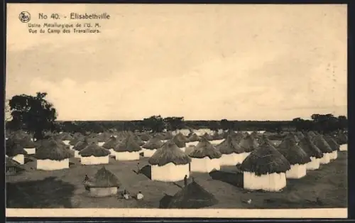 AK Elisabethville, Vue du Camp des Travailleurs