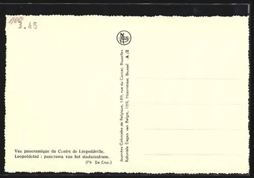 AK Léopoldville, Vue panoramique du Centre