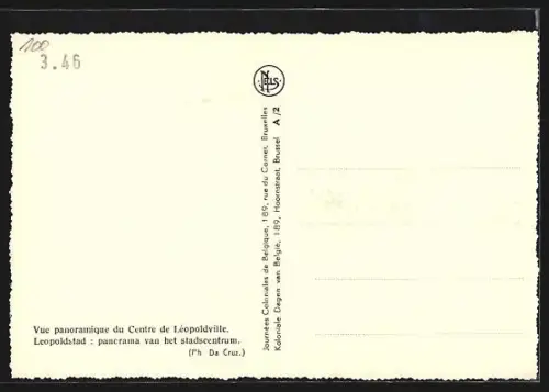 AK Léopoldville, Vue panoramique du Centre