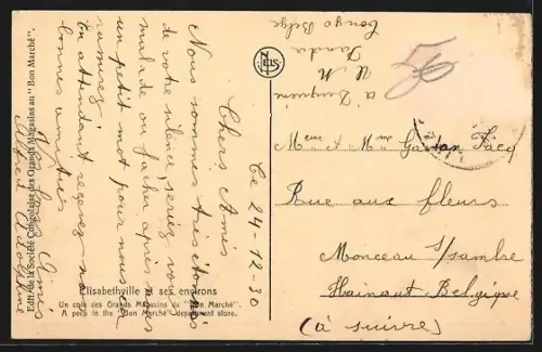 AK Elisabethville, Un coin des Grands Magasins du Bon Marché