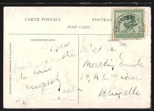 AK Congo, un menage congolais, afrikanische Volkstypen