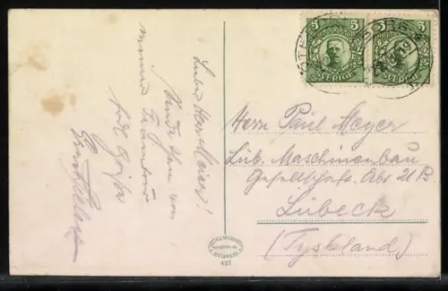 AK Göteborg, Linné och Landsvägsgatan, Strassenbahn