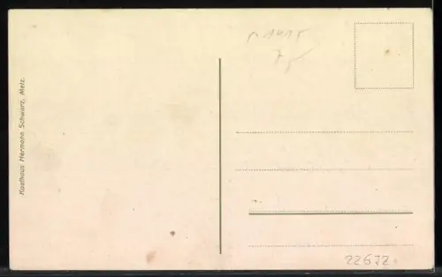 AK Metz, Neue Hauptpost mit Strassenbahn