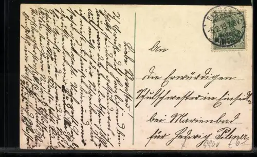 AK Plauen i. V., Dittrichsplatz mit Strassenbahn