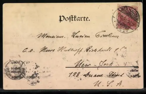 AK Mülhausen i. E., Wildemannsgasse mit Strassenbahn