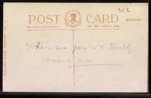 AK Melbourne, Collins Street, Strassenpartie mit Strassenbahn