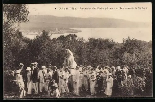 AK Cap d`Antibes, Procession des Marins pêcheurs au Sanctuaire de la Garoupe