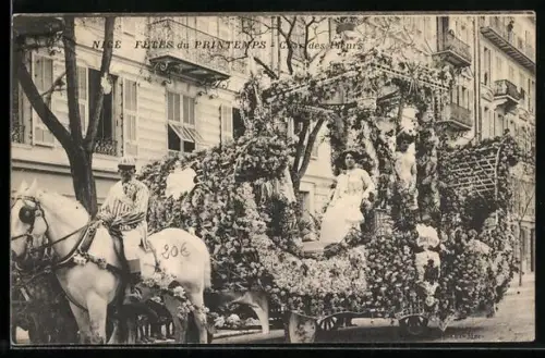 AK Nice, Fêtes du Printemps, Char des Fleurs, Fasching