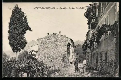 AK Castellar /Alpes-Maritimes, La Rue Garibaldi