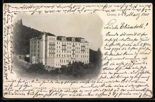 AK Grasse, Vue du Grand Hôtel