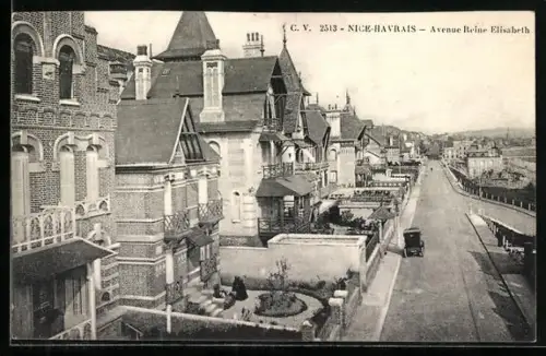 AK Nice-Havrais, Avenue Reine Elisabeth